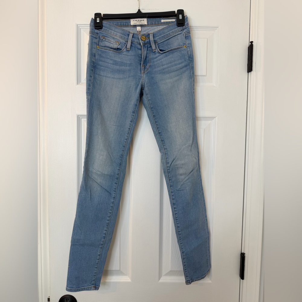 Frame Denim Pale Blue Slim Skinny Jeans